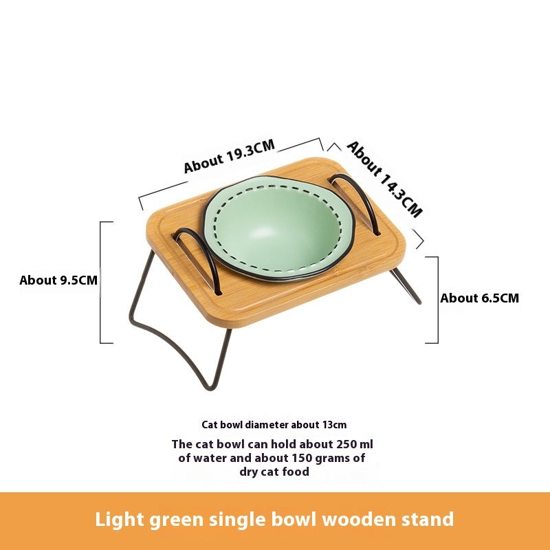 Transform Your Pet's Dining Experience with Our Multi-functional Pet Wooden Ceramic Rack