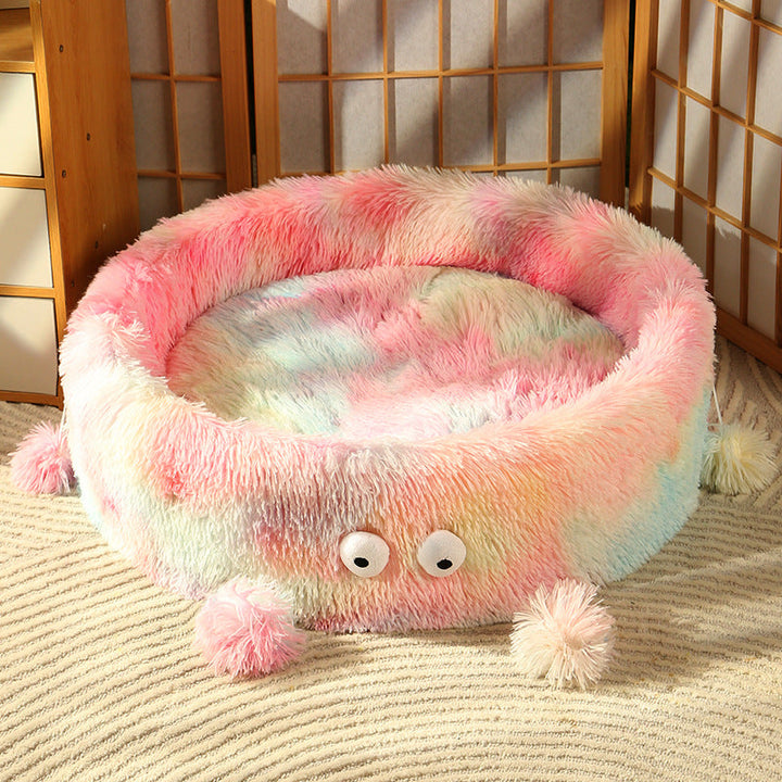 Discover the Winter Warm Cute Eye Small Monster Cat Bed