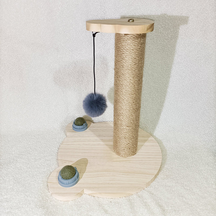 Unleash the Fun: Solid Wood Turntable Bite-resistant Funny Cat Stick Toy