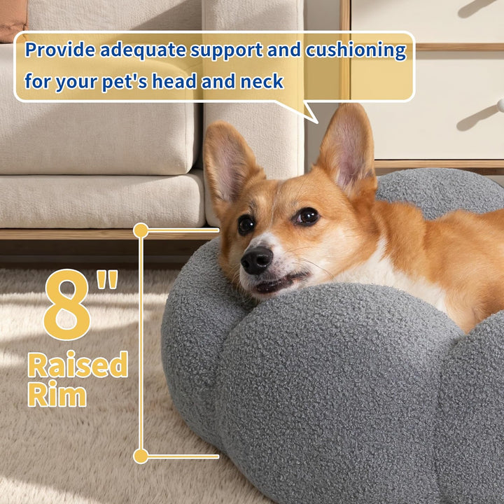 Why Your Pet Deserves the Calming Fluffy Flower Round Donut Pet Bed