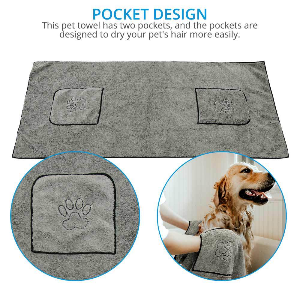 Super Absorbent Large Pet Dog Bathrobe Bath Towel