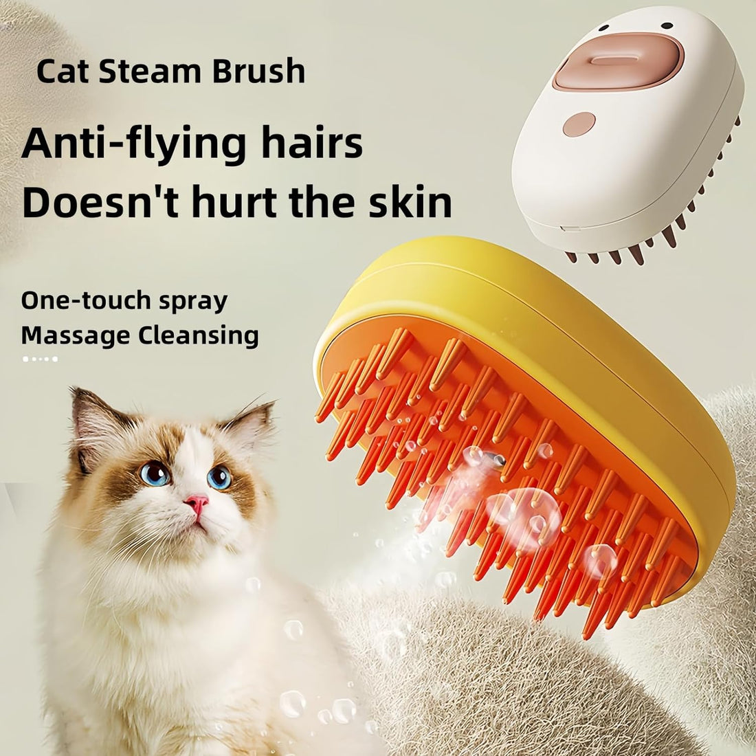 Silicone Steam Pet Brush