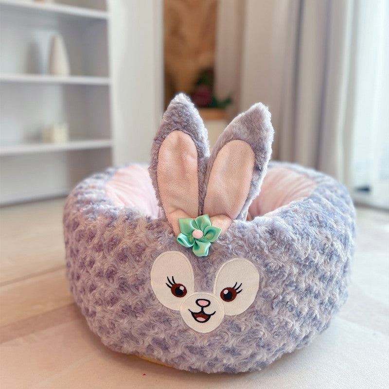 Four Seasons Universal Winter Plush Pet Cushion Round Bed