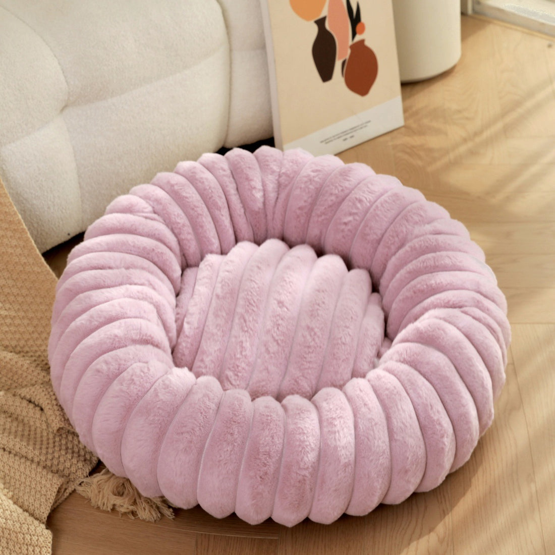 High Weight Straight Rabbit Plush Pet Bed