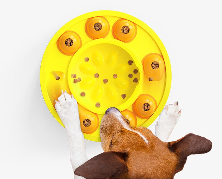 Automatically Feeding Plastic Puzzle Dog Slow Food Bowl