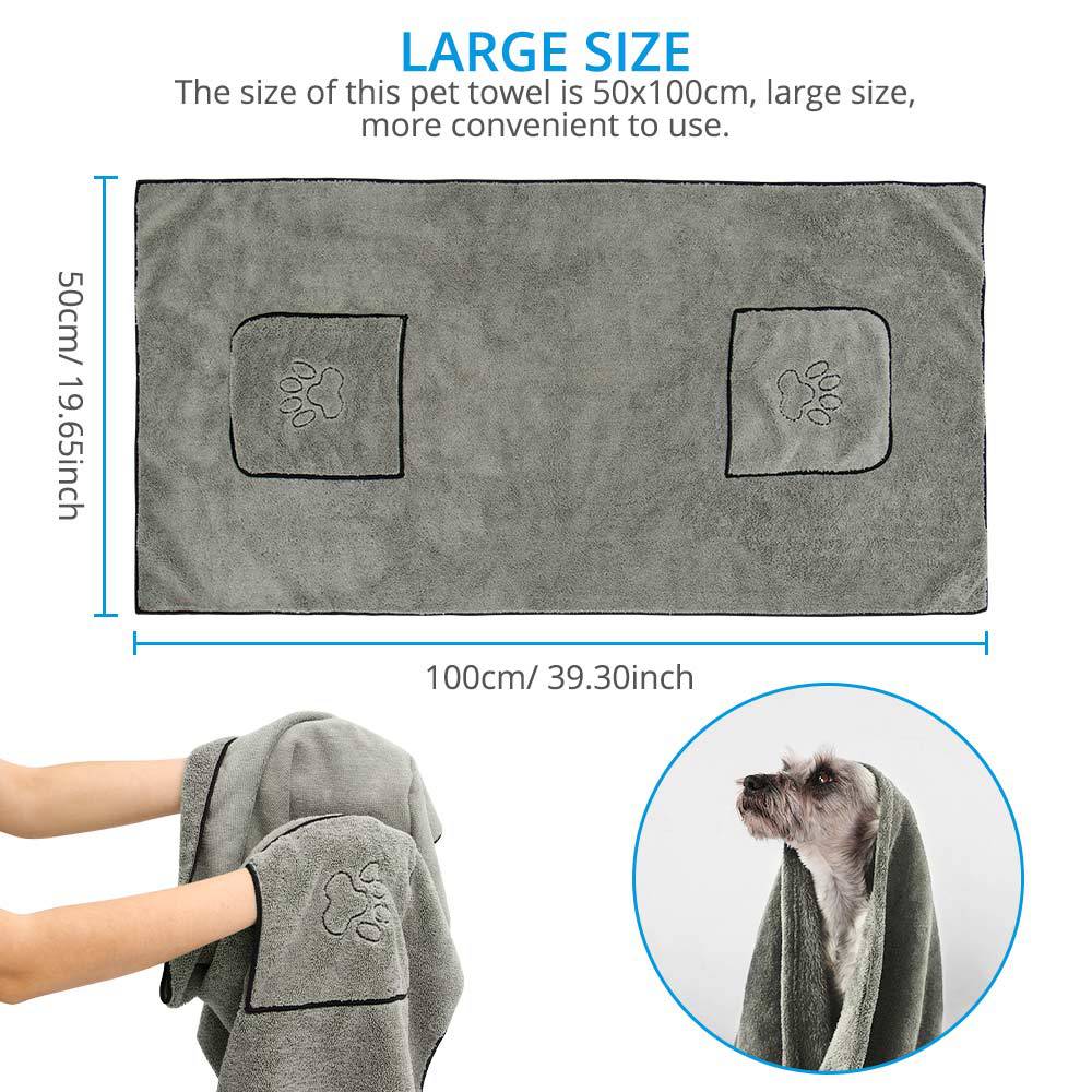 Super Absorbent Large Pet Dog Bathrobe Bath Towel