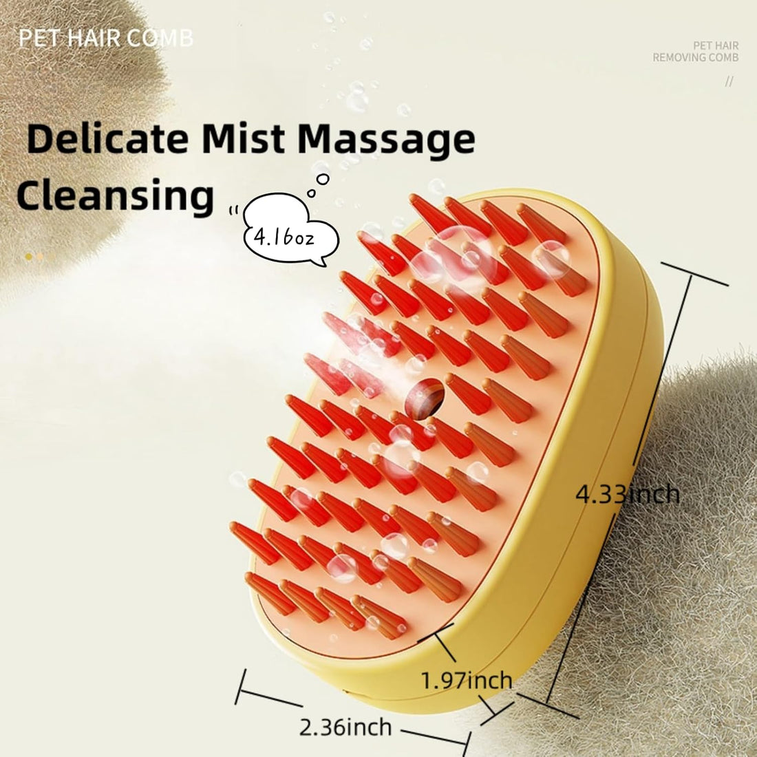 Silicone Steam Pet Brush