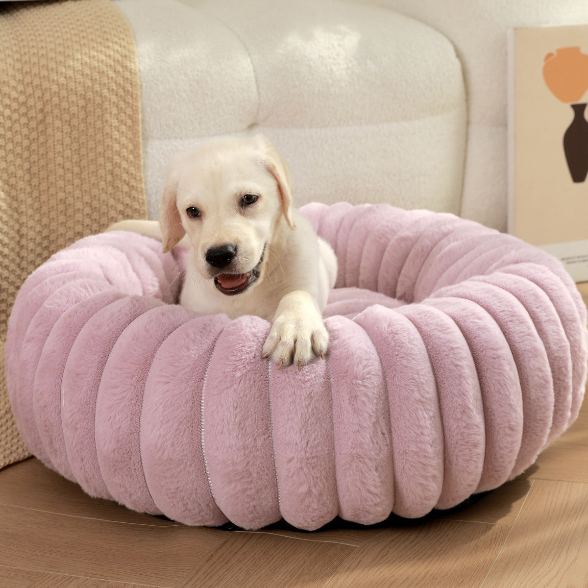 High Weight Straight Rabbit Plush Pet Bed