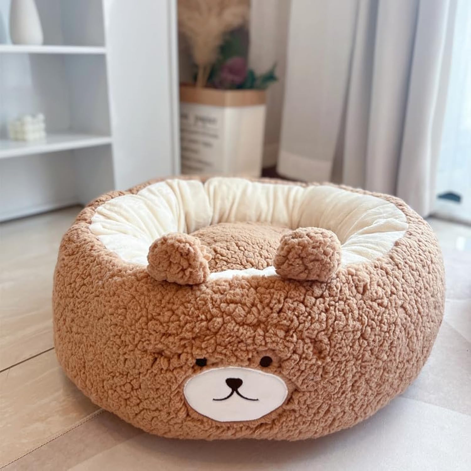 Four Seasons Universal Winter Plush Pet Cushion Round Bed